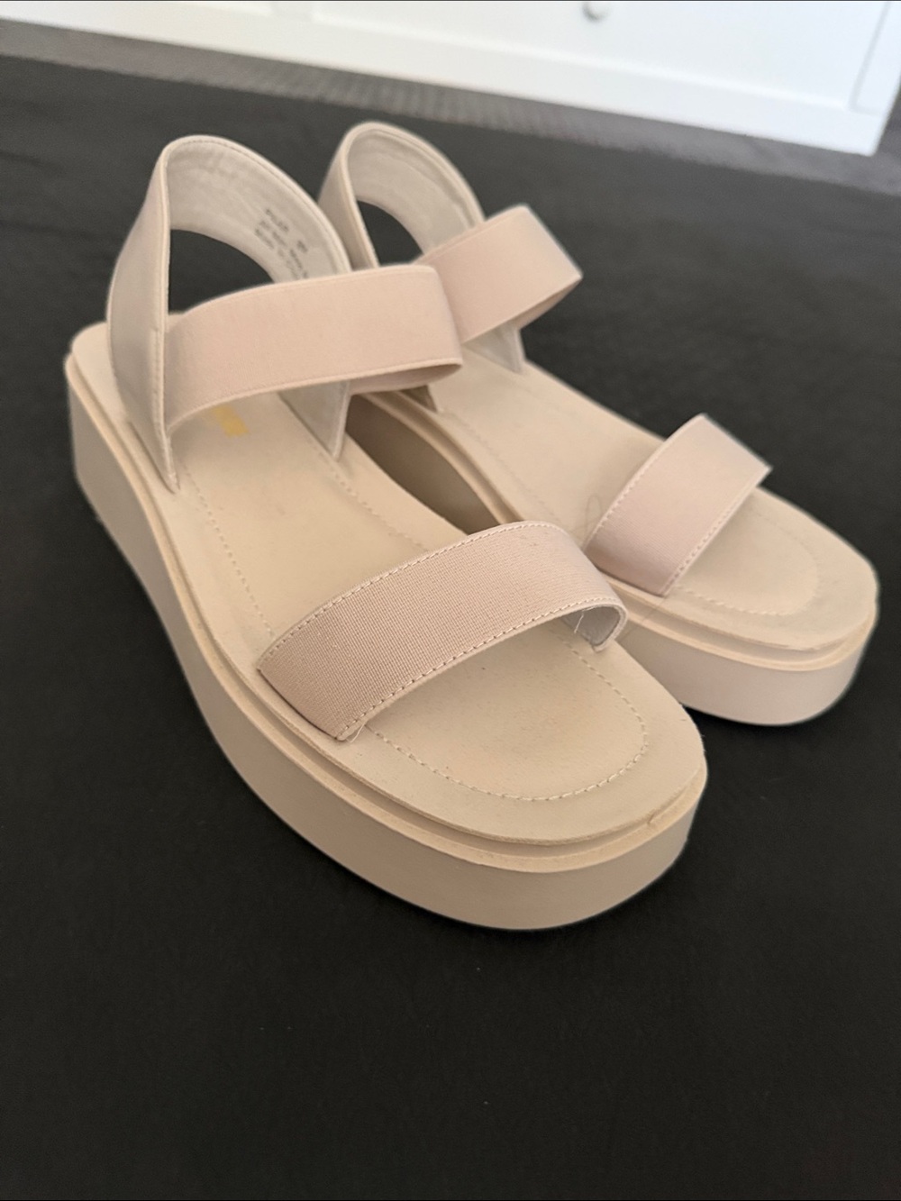 Women’s Beige Platform Slingback Sandals